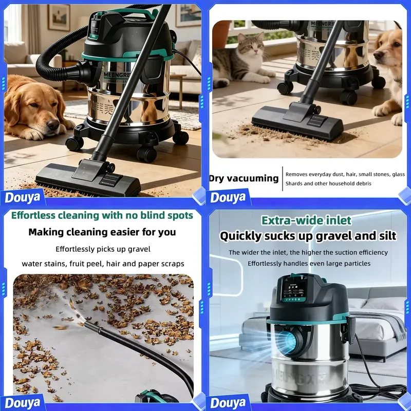 Wet Dry Vacuum Shop - 35/38L 고출력 진공청소기 - 자동차, 가정,