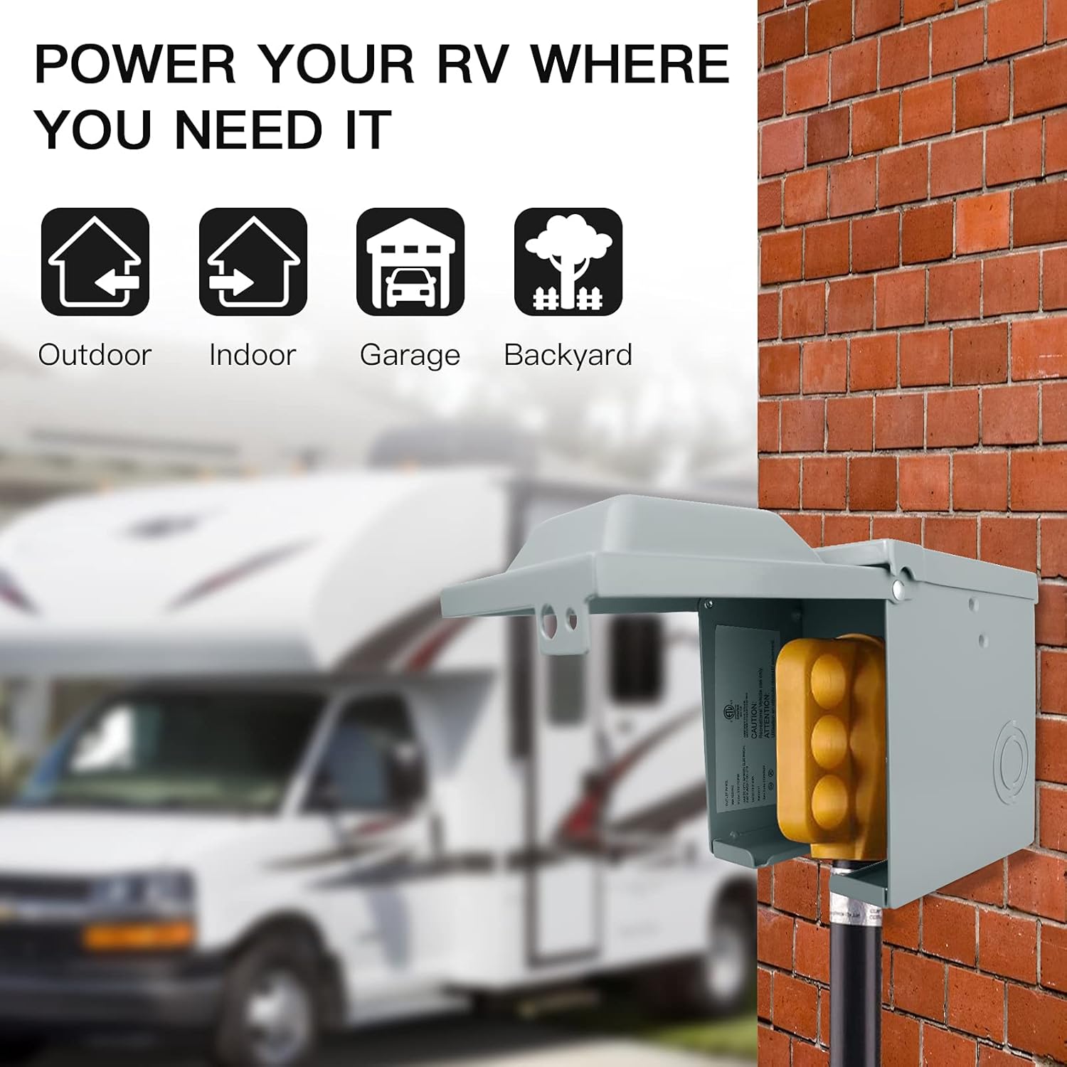 Outdoor Power Receptacle - 30/50 암페어 125/250 볼트 RV 전원