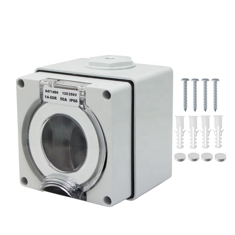 50암페어 발전기 RV 전원 인렛 박스 플라스틱 방수  - Outdoor Power Receptacle 리뷰 및 가격