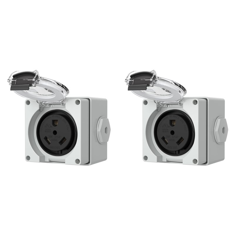 2X 30Amp 전원 콘센트 박스, 125볼트 NEMA - Outdoor Power Receptacle 리뷰 및 가격