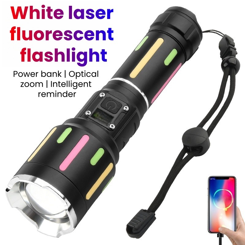 고출력 백색광 형광 손전등 충전식 줌 가능 장거리 토치 - Outdoor Power For Camping 리뷰 및 가격