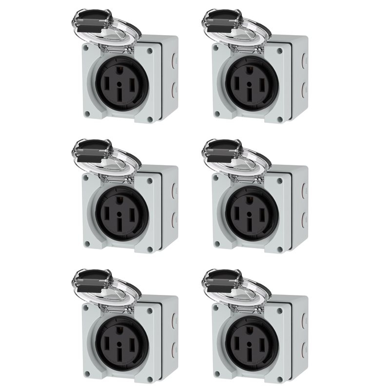 Y17A 6X 50Amp 전원 콘센트 박스, 125/2 - Outdoor Power Receptacle 리뷰 및 가격