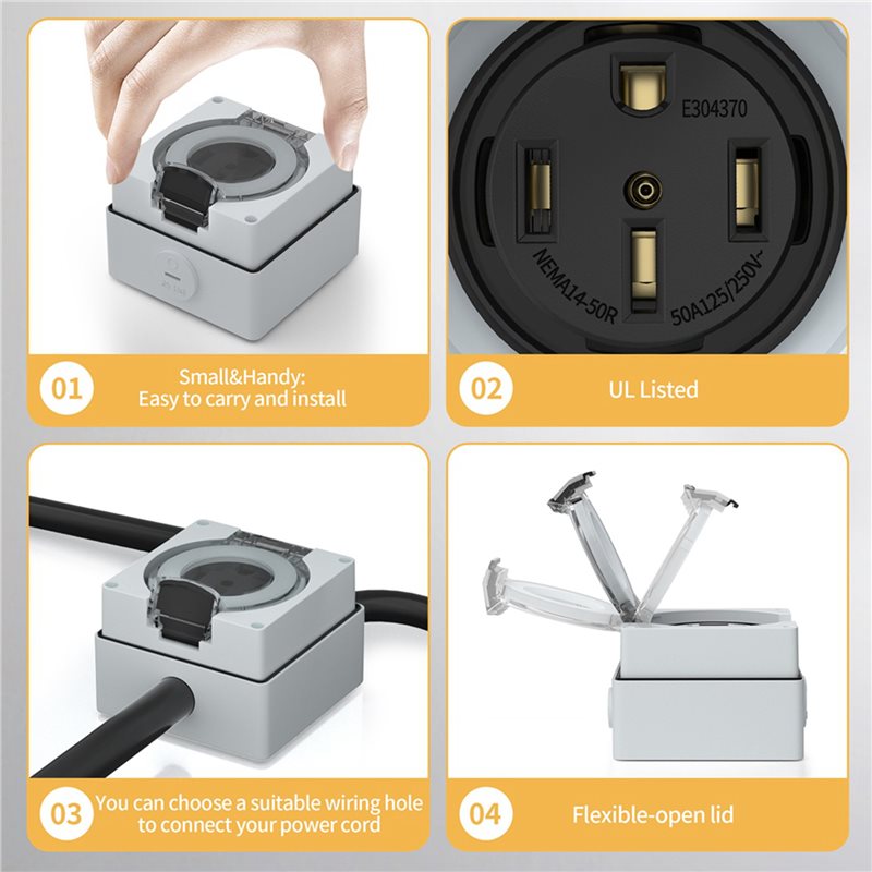 Y17A 6X 50Amp 전원 콘센트 박스, 125/2 - Outdoor Power Receptacle 리뷰 및 가격