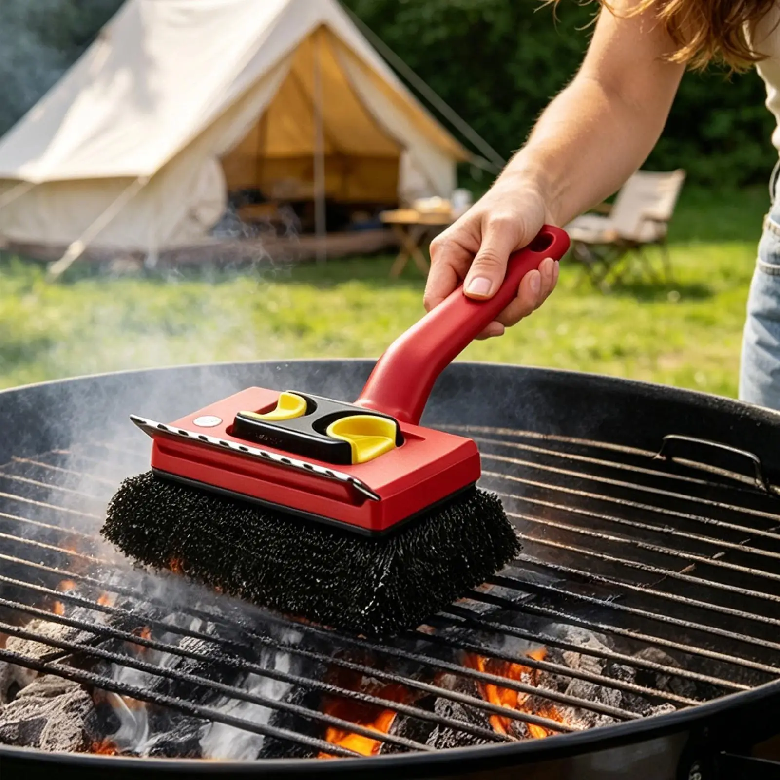 긴 손잡이 전기 그릴 브러시, 흘러내림 없는 내구성 있 - Outdoor Power Brush 리뷰 및 가격