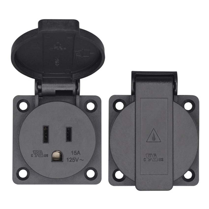 검정색 125V 15A 20A IP44 CE 미국 일본 - Outdoor Power Receptacle 리뷰 및 가격