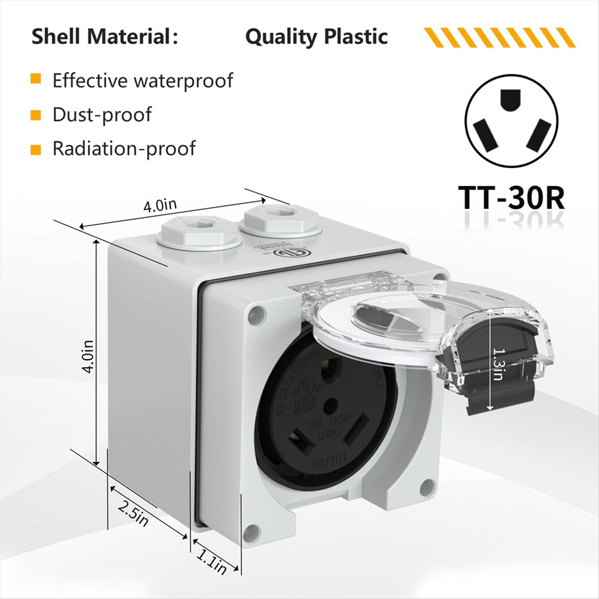 HHTL 30Amp 전원 콘센트 박스, 125Volt  - Outdoor Power Receptacle 리뷰 및 가격