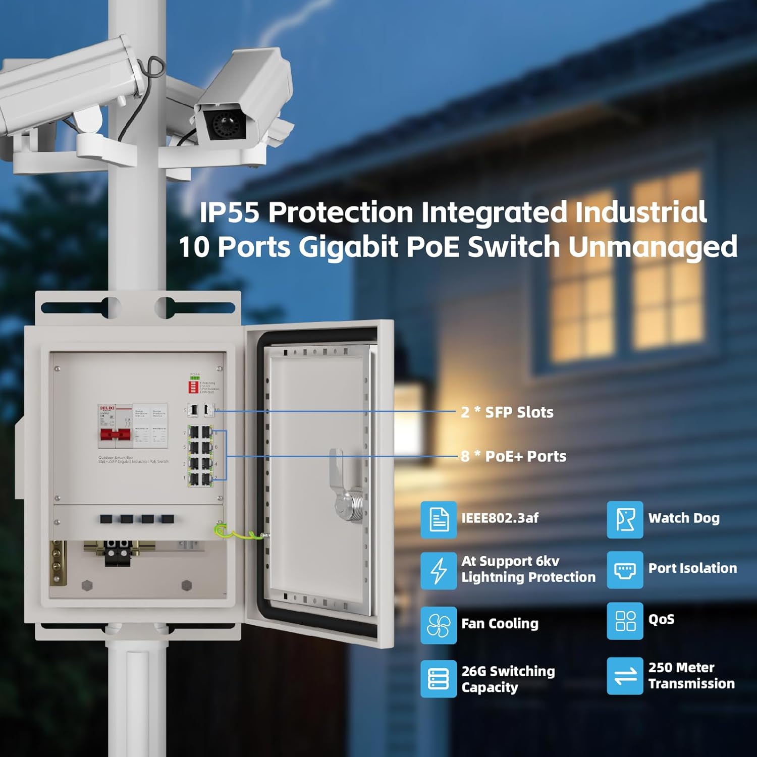 KeepLiNK 야외 스마트 네트워크 박스 8포트 기가 - Outdoor Power And Equipment 리뷰 및 가격